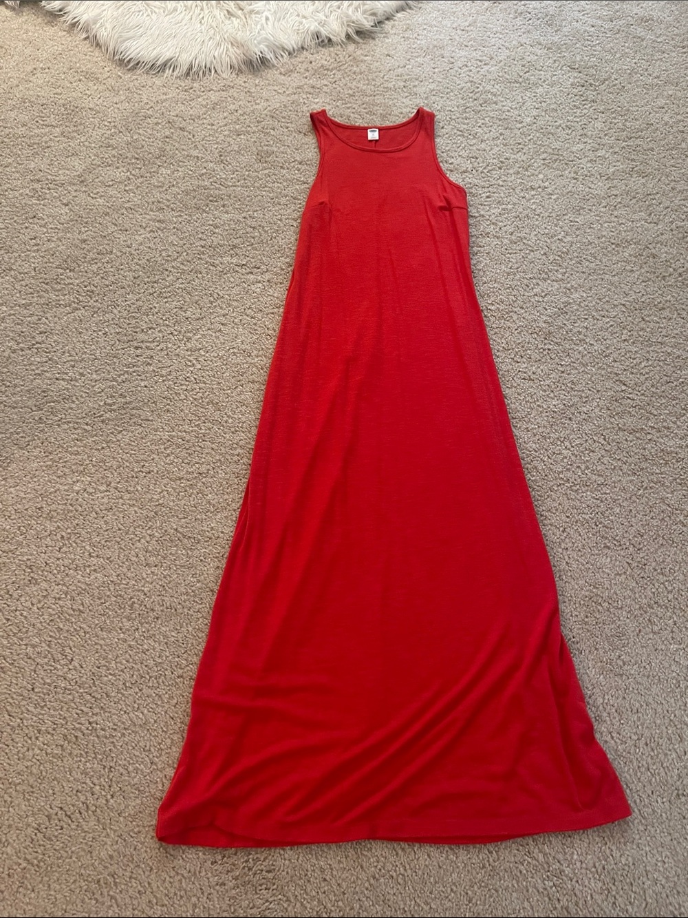 Old Navy Red Sleeveless Midi Dress